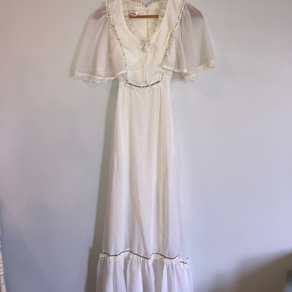 Prairie Cottage Hippy Dress Lace BOHO Peasant